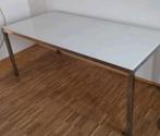 Ikea Torsby eettafel hoogglans wit met glazen blad 180/85/75, Huis en Inrichting, Tafels | Eettafels, Ophalen, Zo goed als nieuw