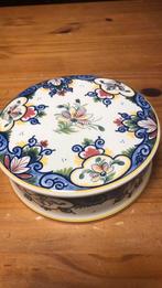 Delft polychroom grote sieraden/ koek doos Delfts polychroom, Ophalen of Verzenden