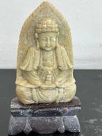 Oud Chinees speksteen Boeddha beeldje 9.5 cm, Antiek en Kunst, Kunst | Niet-Westerse kunst, Ophalen of Verzenden