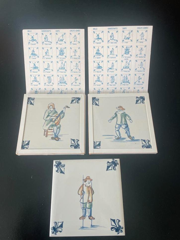 KLM Tegeltjes - Delft Blauw, Antiek en Kunst, Antiek | Wandborden en Tegels, Ophalen of Verzenden