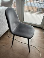 4 grijze eetkamerstoelen, Huis en Inrichting, Stoelen, Ophalen, Zo goed als nieuw, Vier, Stof