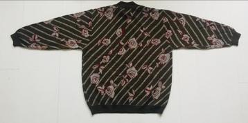 Vintage 80 ties wol/ alpaca Trui met Rozen beschikbaar voor biedingen