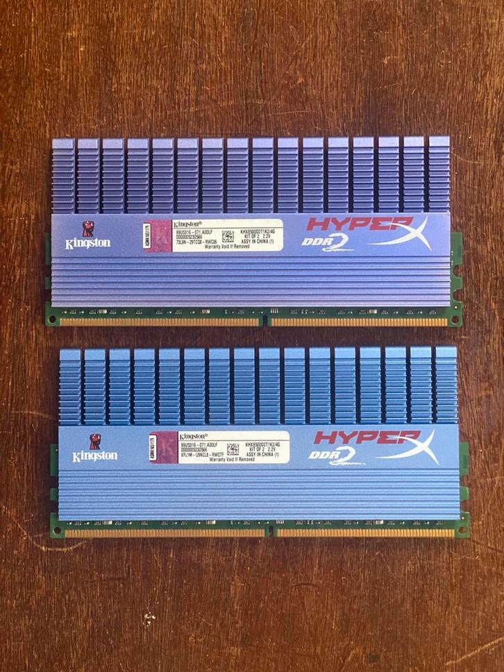 Kingston HyperX 4GB Kit (2x2GB) DDR2 1066 CL5, Computers en Software, RAM geheugen, Zo goed als nieuw, Desktop, 2 GB, DDR2, Ophalen of Verzenden