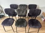 Set van 6 eetkamerstoelen - 4x antraciet + 2x donkergroen, Huis en Inrichting, Stoelen, Ophalen, Overige kleuren, Zo goed als nieuw