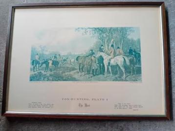 schilderij fox - hunting plate 1 the meet - de jacht beschikbaar voor biedingen