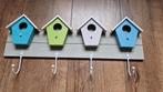 Vrolijke kapstok vogelhuisjes, Ophalen of Verzenden, Gebruikt, Wandkapstok, Minder dan 100 cm