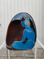 Vintage keramieke tafellamp vrouw 1960, Huis en Inrichting, Lampen | Tafellampen, Ophalen of Verzenden, Zo goed als nieuw, Minder dan 50 cm