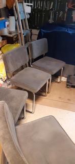 4 mooie kamer stoelen, Grijs, Zo goed als nieuw, Eén, Ophalen