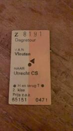 Treinkaartjes en kniptang 1980, Tickets en Kaartjes, Trein, Bus en Vliegtuig, Algemeen kaartje, Nederland, Trein, Eén persoon