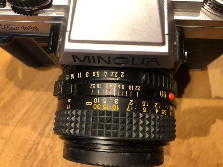 Minolta 1981 spiegelreflexcamera, Audio, Tv en Foto, Fotocamera's Analoog, Gebruikt, Spiegelreflex, Minolta, Ophalen
