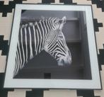 Schilderij met zwart wit print giraffe, Overige materialen, Minder dan 50 cm, Ophalen of Verzenden, Zo goed als nieuw