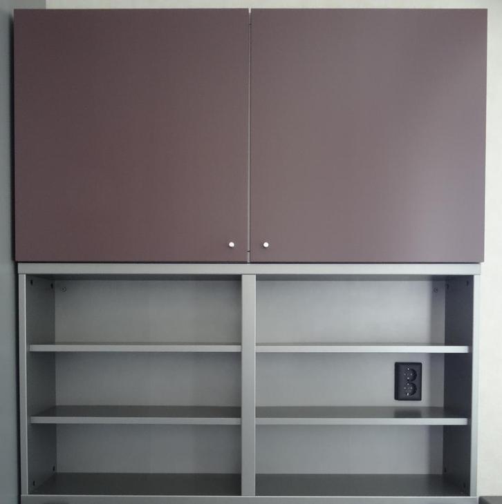 Ikea Besta wandmeubel met open en gesloten kastjes, Huis en Inrichting, Kasten | Wandmeubels, Ophalen