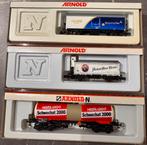 Arnold N-spoor 3x Goederenwagens (0218, 4263, 4372) Nieuw, Arnold, Gelijkstroom, Wagon, Ophalen of Verzenden