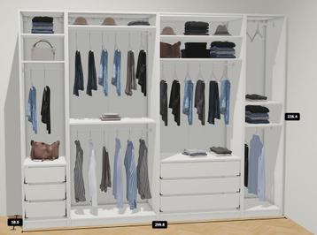 IKEA PAX kast 58 cm diep, 300 x 236, ZONDER SCHUIFDEUREN - afbeelding 2