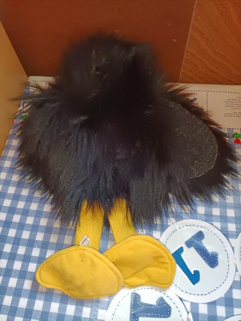 Zwarte vogel handpop kraai  Rekenhulp school, Ophalen of Verzenden, Nieuw