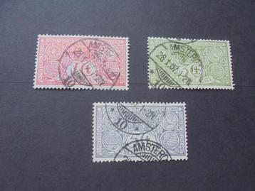 Nederland.  Tuberculose 1906.  nrs 84/86. Gest. 28 jan 1907. beschikbaar voor biedingen