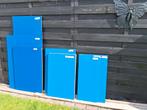 Trespa panelen 21 stuks.  Kleur blauw., Ophalen of Verzenden, Zo goed als nieuw, Overige materialen, Minder dan 20 mm