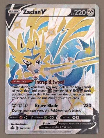 Zacian SWSH292 beschikbaar voor biedingen