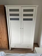 Witte Kledingkast met Deuren en Lade, Ophalen, Overige materialen, 50 tot 100 cm, Zo goed als nieuw