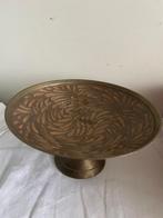 Brocante Koper / Messing schaal op voet, Ophalen of Verzenden