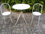 BISTROSET METAAL, Tuin en Terras, Tuinsets en Loungesets, Overige materialen, Bijzettafel, Zo goed als nieuw, Tuinset