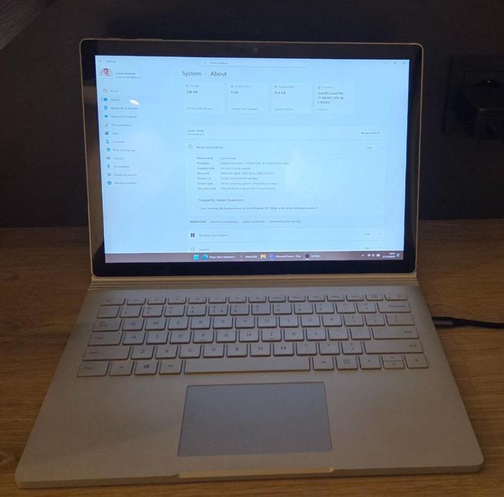 Microsoft Surface book 3 13"/core i7/16GB/256GB/GTX1650, Computers en Software, Windows Laptops, Gebruikt, 13 inch, SSD, Minder dan 2 Ghz