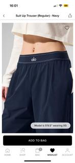 Alo Suit Up Broek Navy (long) kijk beschrijving!, Blauw, Nieuw, Ophalen of Verzenden, Maat 34 (XS) of kleiner