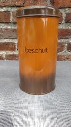 Beschuitblik Brabantia met bruine deksel! Vintage retro mooi, Verzamelen, Blikken, Ophalen of Verzenden, Zo goed als nieuw, Overige