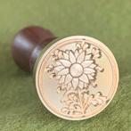 Wax stempel - zonnebloem - hoofd is 2,5 cm, Hobby en Vrije tijd, Stempelen, Overige typen, Ophalen of Verzenden