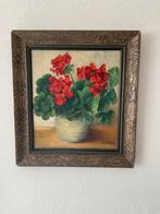 Antiek bloemen schilderij, Lien Straver met prachtige lijst, Ophalen of Verzenden
