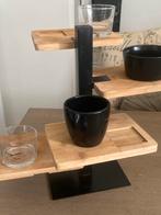 Houten Etagère met Metalen Frame, Ophalen of Verzenden, Gebruikt