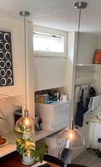 Twee glazen hanglampen van MADE, Industrieel, minimalistisch, Gebruikt, Ophalen of Verzenden, Glas