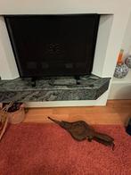 Antieken blaasbalg en smeedijzeren haardscherm, Huis en Inrichting, Ophalen of Verzenden, Gebruikt, Houthaard