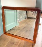 Grote vintage spiegel met houten lijst, Ophalen, Zo goed als nieuw, Rechthoekig, Minder dan 100 cm