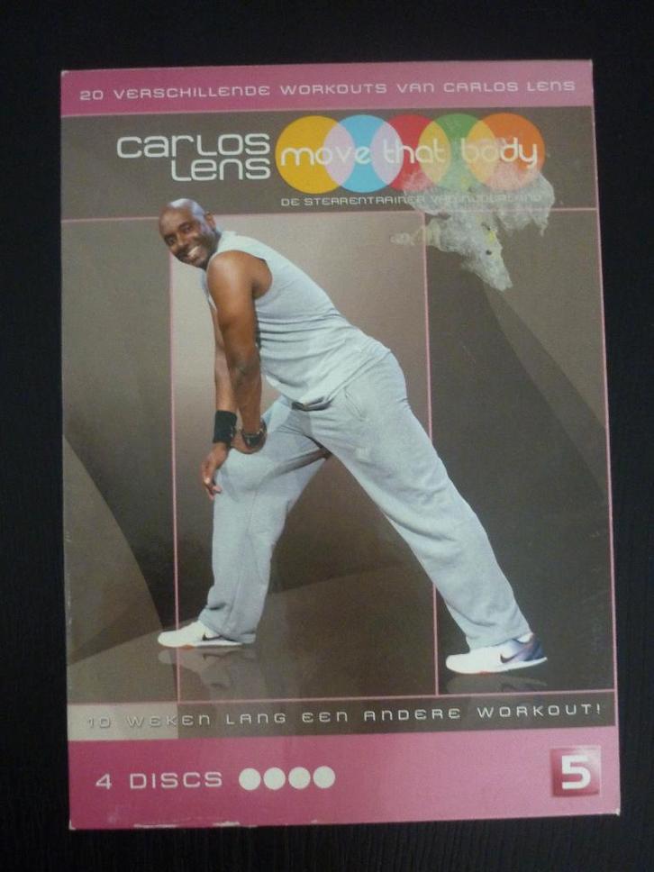 Move that Body - Carlos Lens (originele dvd's), Cd's en Dvd's, Dvd's | Sport en Fitness, Zo goed als nieuw, Cursus of Instructie