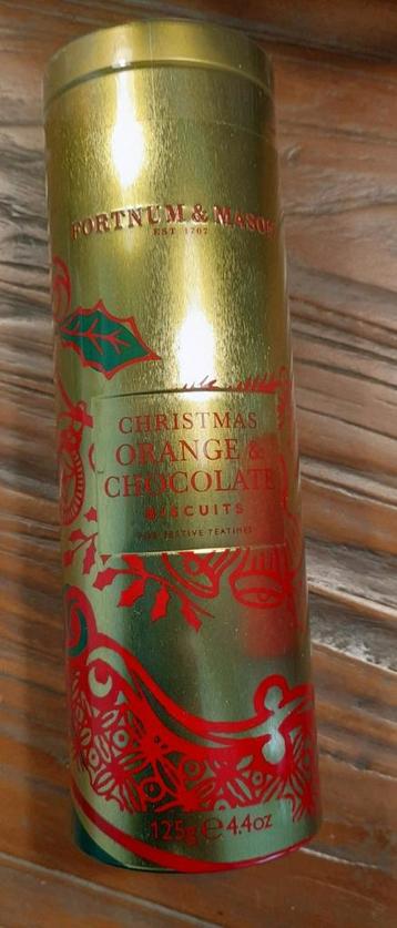 Fortnum and Mason: Christmas orange biscuits leeg blik beschikbaar voor biedingen