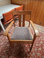 Vintage houten stoel - goede zitting, Ophalen