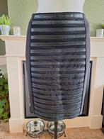 Save the Queen zwart leerlook streep rok XS 34 Gratis Verz., Verzenden, Zwart, Save the Queen, Zo goed als nieuw