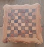 Te koop mini houten schaakspel compleet, Een of twee spelers, Ophalen, Gebruikt