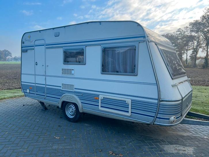 Tec 450 Siena Saphir Bj 1999 incl Voortent en Mover, Caravans en Kamperen, Caravans, Particulier, tot en met 4, 750 - 1000 kg
