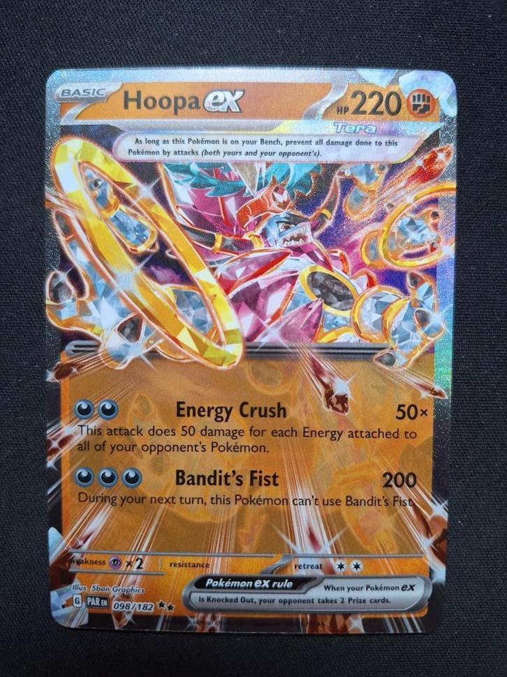 Hoopa ex #098 (Paradox Rift), Hobby en Vrije tijd, Verzamelkaartspellen | Pokémon, Zo goed als nieuw, Losse kaart, Verzenden