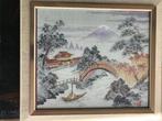 japan zijde borduurwerk mount fuyi, Ophalen of Verzenden
