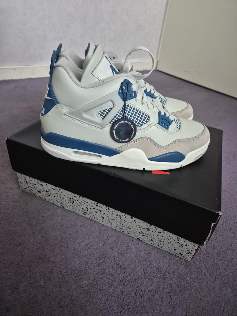 Nike Air Jordan 4 Retro Military Blue 2024, Ophalen of Verzenden, Nieuw, Blauw, Sneakers of Gympen