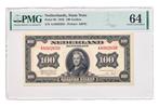Nederland 100 Gulden 1943 Wilhelmina PMG64, Ophalen of Verzenden, 100 gulden, Los biljet