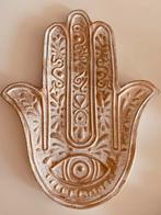 Zgan wit/gouden Hamsa hand, oog van Fatima, Huis en Inrichting, Ophalen of Verzenden, Zo goed als nieuw