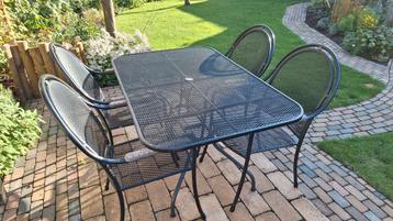 Tuinset tuintafel met stoelen 145 x 90 beschikbaar voor biedingen