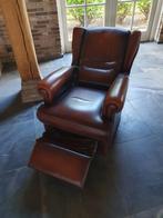 Lederen relax fauteuil., Ophalen, Klassiek, Zo goed als nieuw, 50 tot 75 cm
