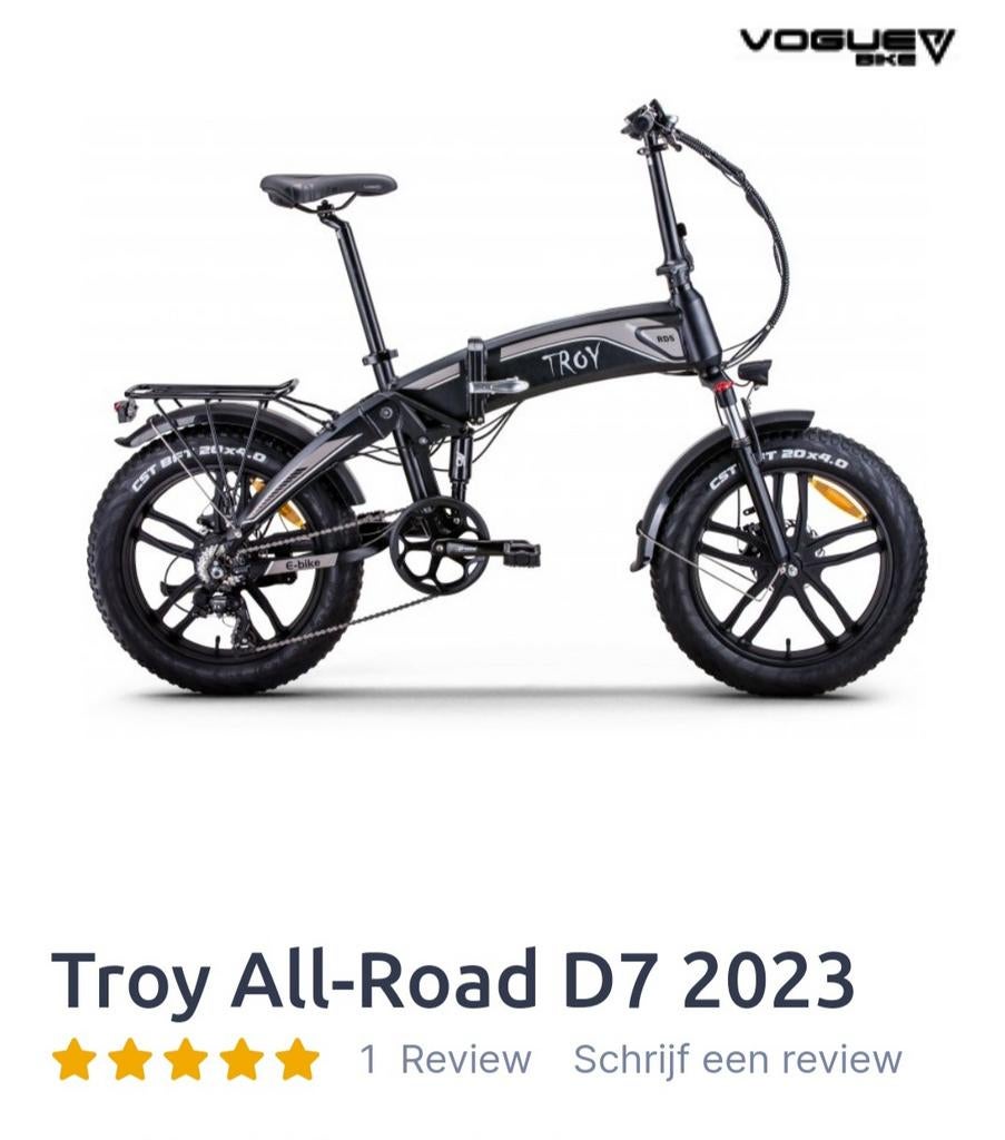 Troy All-Road D7 2023 E-Bike - Zo Goed Als Nieuw!, Fietsen en Brommers, Elektrische fietsen, Zo goed als nieuw, 47 tot 51 cm, 50 km per accu of meer