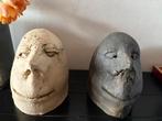 Sjer Jacobs – keramisch kunstwerk, 2 hoofden, Ophalen of Verzenden
