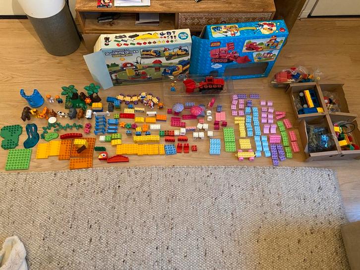 Grote partijbouwstenen, Kinderen en Baby's, Speelgoed | Bouwstenen, Gebruikt, Ophalen of Verzenden